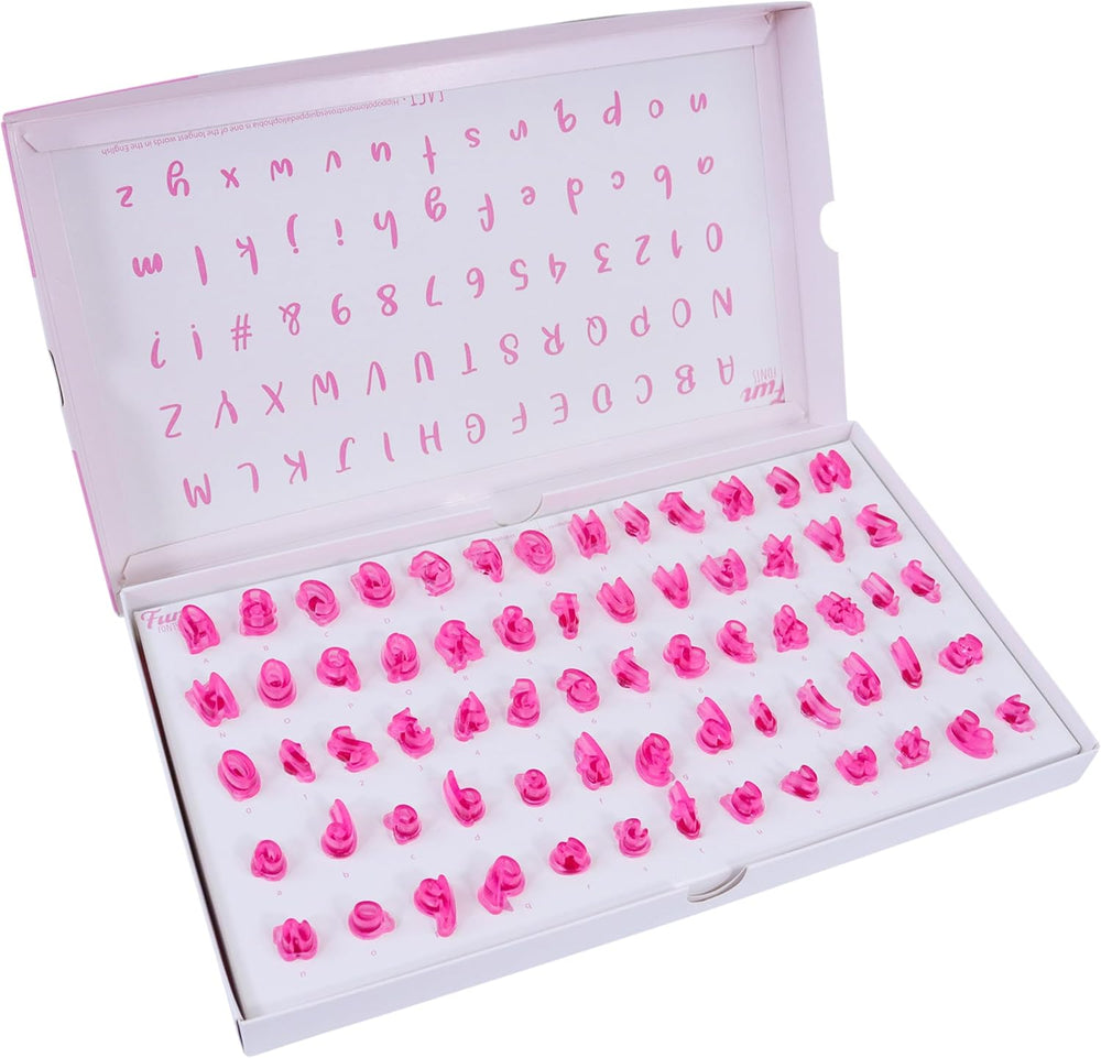 FF60 Fun Fonts-Cupcake and Cookie Stamping Set for Cake Design, 66 Pieces, Collection 3, Plastic
