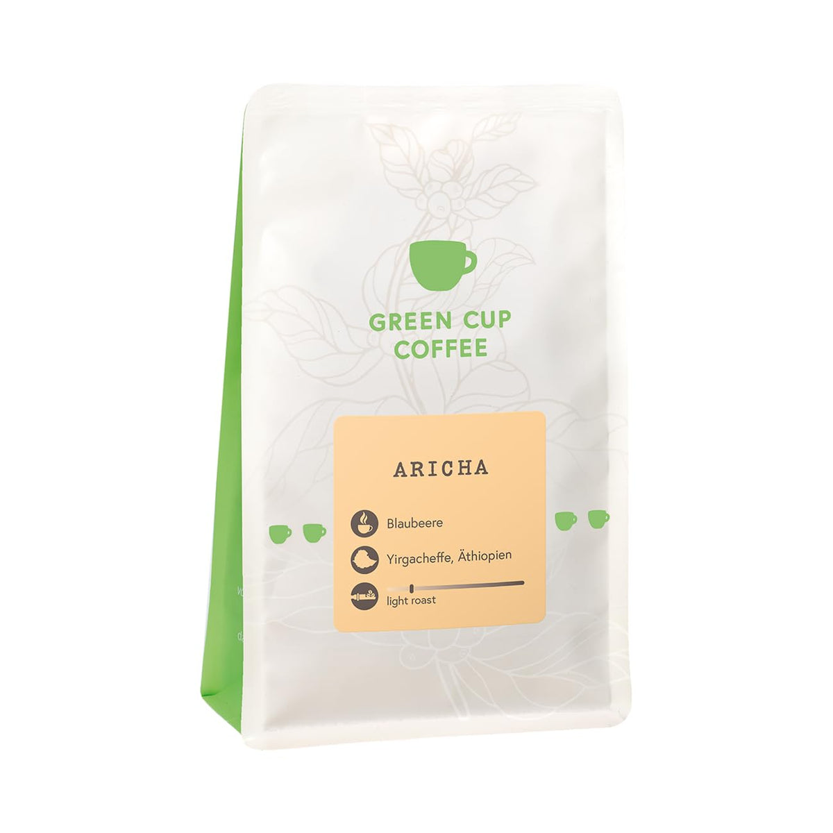 Cafea - Aricha I 100% Arabica I Boabe de cafea 250g I Ideală pentru aparate de cafea automate, cafea cu filtru și presă franceză cu arome fructate I prăjire ușoară