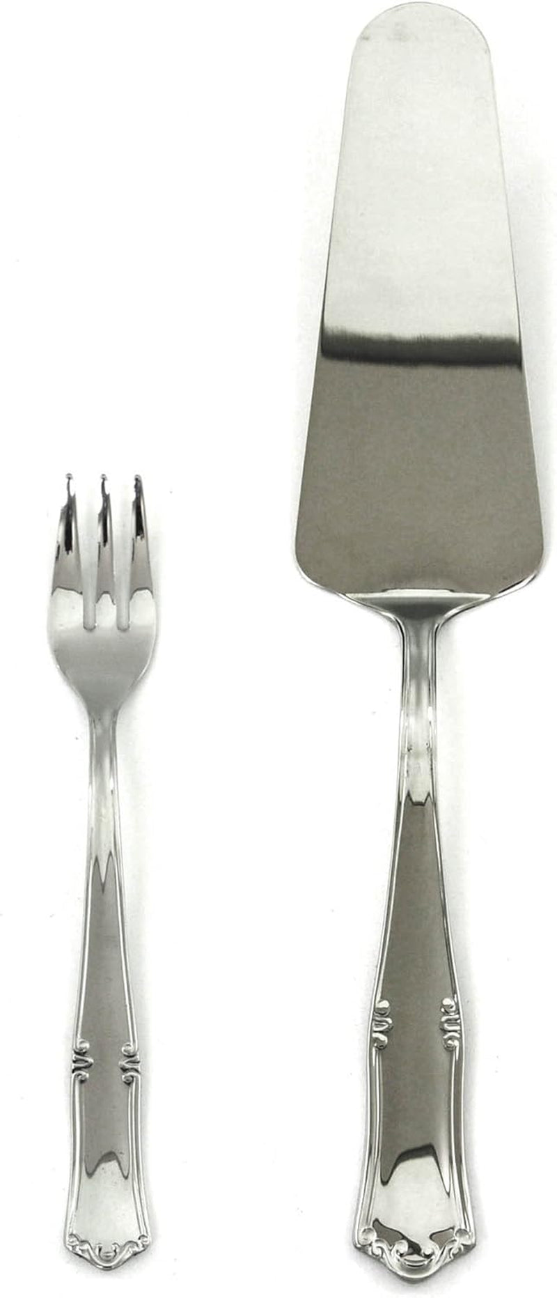 Set de tacâmuri Bavaria Moka, oțel inoxidabil, de culoare argintie, se poate spăla în mașina de spălat vase Bucatarie Naty Shop Set tort din 13 piese