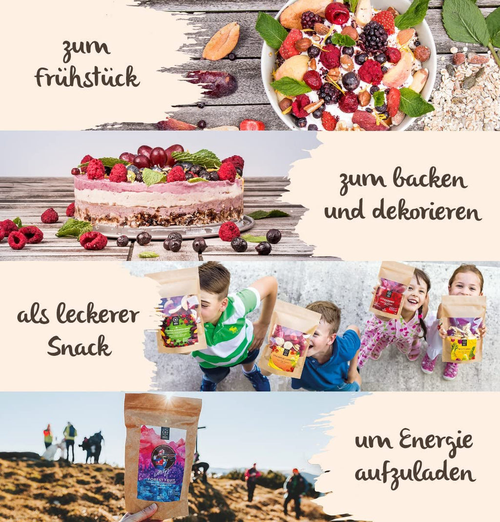 BRIX Cireșe amare liofilizate | Cireșe naturale uscate 105g | Great Taste Award Fructe uscate, Cireșe amare uscate | Fără OMG Fără gluten Vegan Vitaminele sunt conservate Produse deshidratate Naty Shop