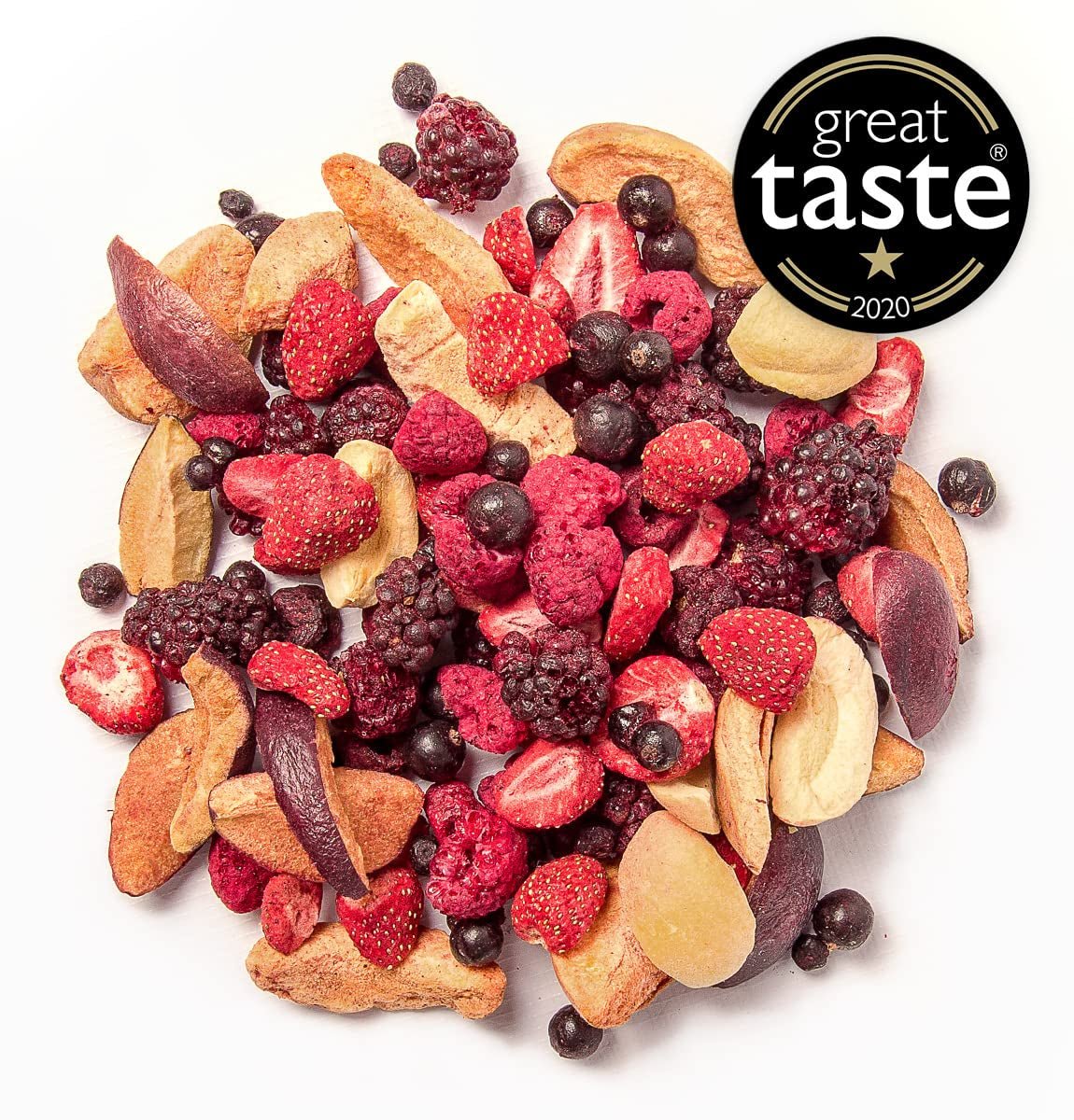 BRIX fructe liofilizate | Amestec natural de fructe uscate 115g | Premiul Great Taste pentru fructe uscate | Fără OMG, fără gluten, vegan, vitamine reținute Produse deshidratate Naty Shop