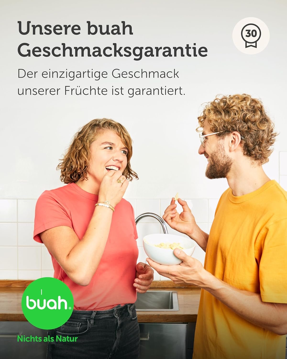 BUAH® Chipsuri de nucă de cocos uscată | Chipsuri din nucă de cocos organică, chipsuri de nucă de cocos ca gustare, pentru muesli și pentru coacere | Înlocuitor ideal pentru bomboane | Vegan și fără zahăr adăugat | 400g Produse deshidratate Naty Shop