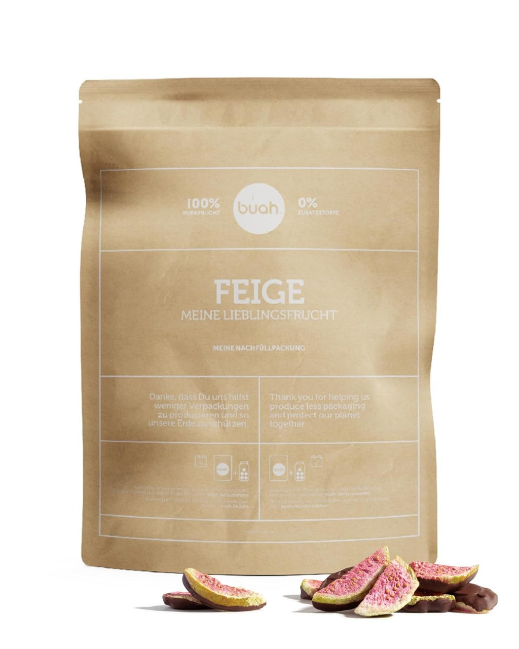 BUAH® Smochine liofilizate | Chipsuri de smochine Ca gustare, pentru muesli și deserturi | Înlocuitor ideal pentru bomboane | Vegan și fără zahăr adăugat | 220g Produse deshidratate Naty Shop 410 G