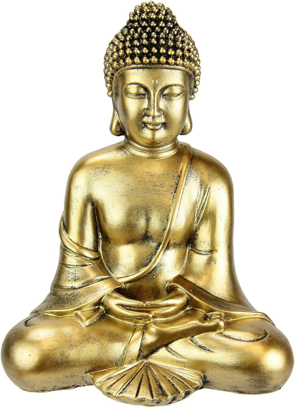 Buddha figura medita ședinței statuie figuri sculptură bust statuie ornament Buddha figura Feng Shui decorare grădină terasă balcon decorare Buddha statuie acasă accesoriu Buddha sculptură grădină figura Statuete si sculpturi Naty Shop Aur închis Așezarea