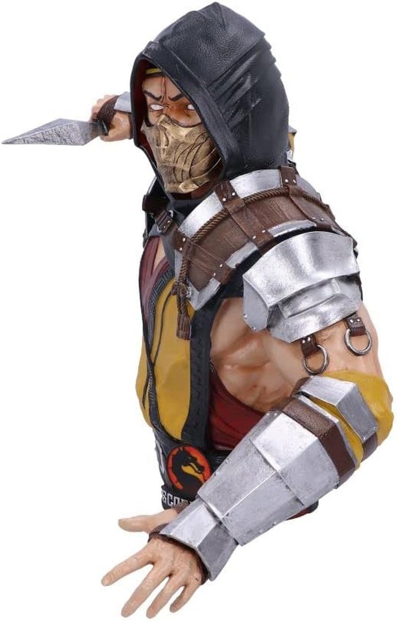 Bust scorpion Mortal Kombat licențiat oficial, galben, 29.5 cm, rășină sintetică Statuete si sculpturi Naty Shop