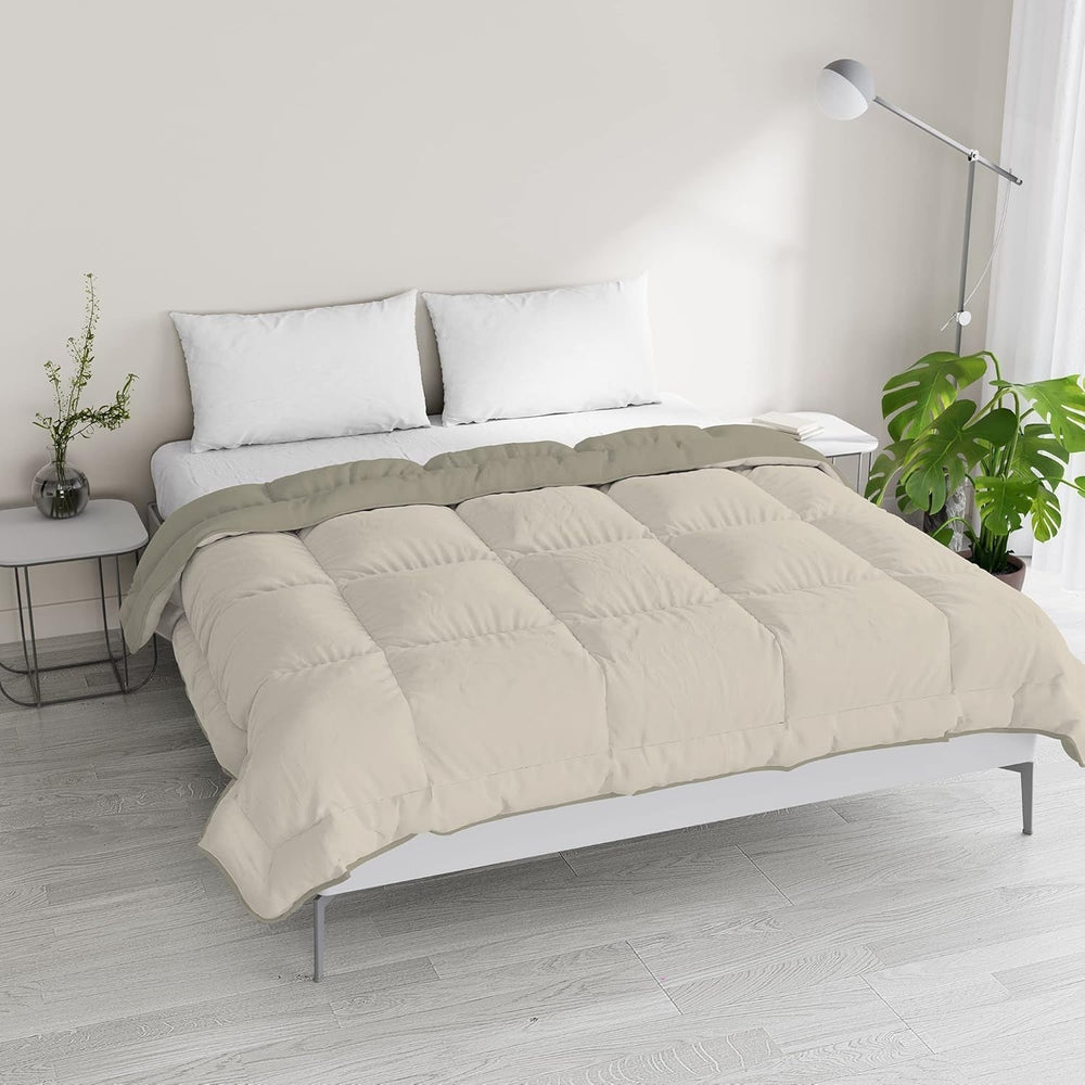 Italian bed linen, winter quilt, taupe/cream, 250X200Cm Quilts and quilts Naty Shop