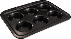 Masterpro Foodies - baking trays for 6 muffins - Even distribution of heat - Made of carbon steel - Anti-seize bottom - Removable and easy to wash Baking trays and molds Naty Shop Multicolor 28.9 X 23.1 X 3.3 Cm