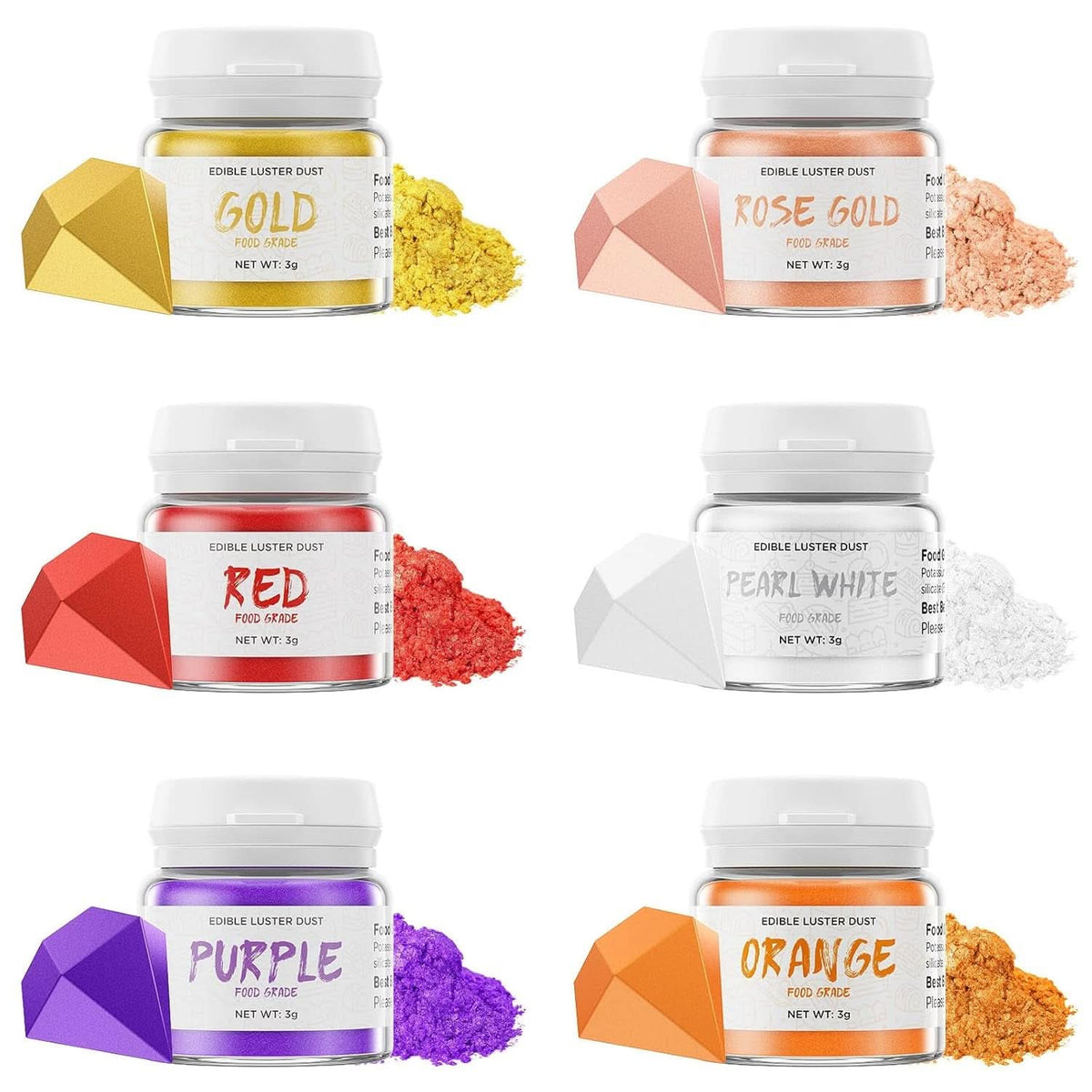 Edible glitter, 3 grams Naty Shop Warm colors