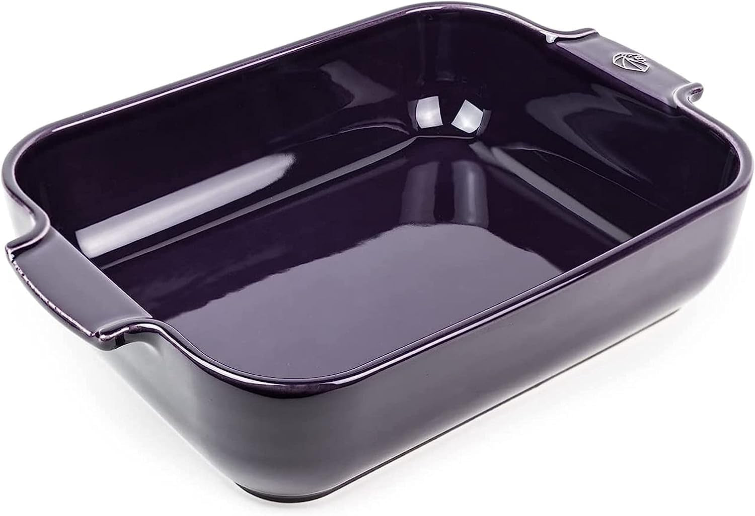 Peugeot Appolia Rechteckige Auflaufform Mit Griffen, Keramik, Schiefer / Grau, 7.2X31X21.7 Cm, Fassungsvermögen: Ca. 2 L, 60060 Molds and baking trays Naty Shop Auberginefarben