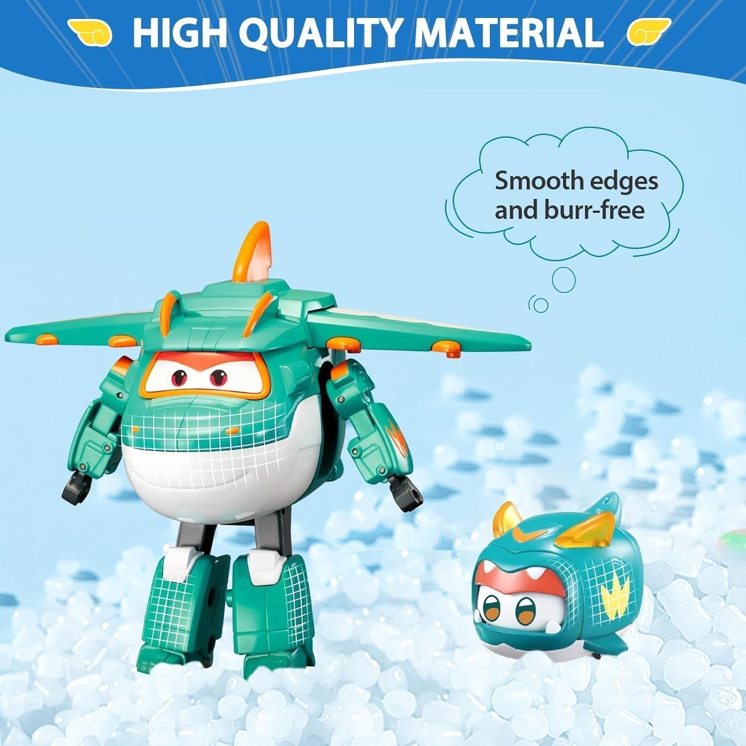 Super Wings EU770447 - Transforming Tino & Pet, transforming toy figure approx. 14.5 cm and pet with the height of approx. 4.3 cm, for children over 3 years of age Action figures Naty Shop