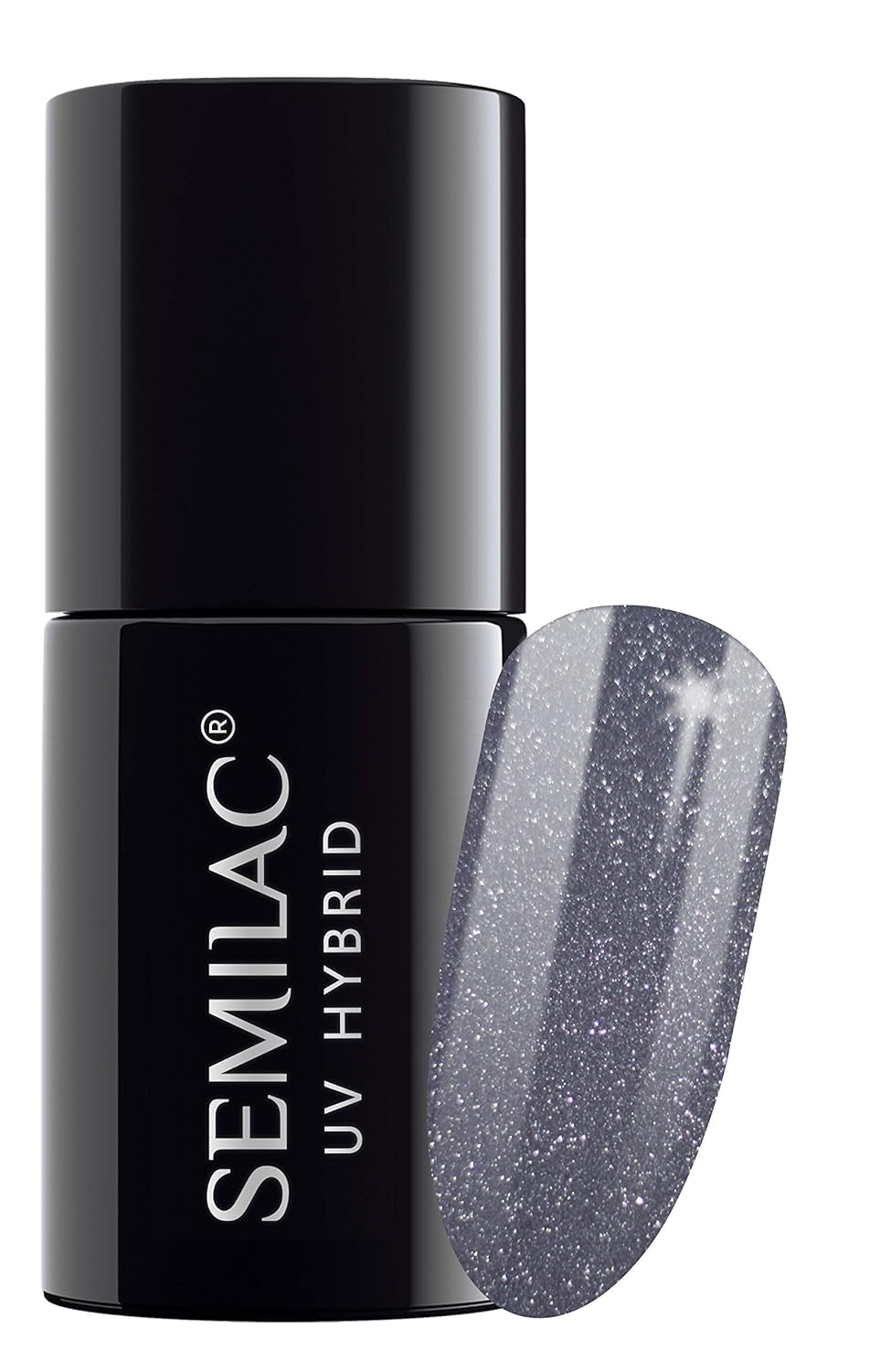 Semilac UV Nail Polish 029 Espresso 7ml Black White Collection
