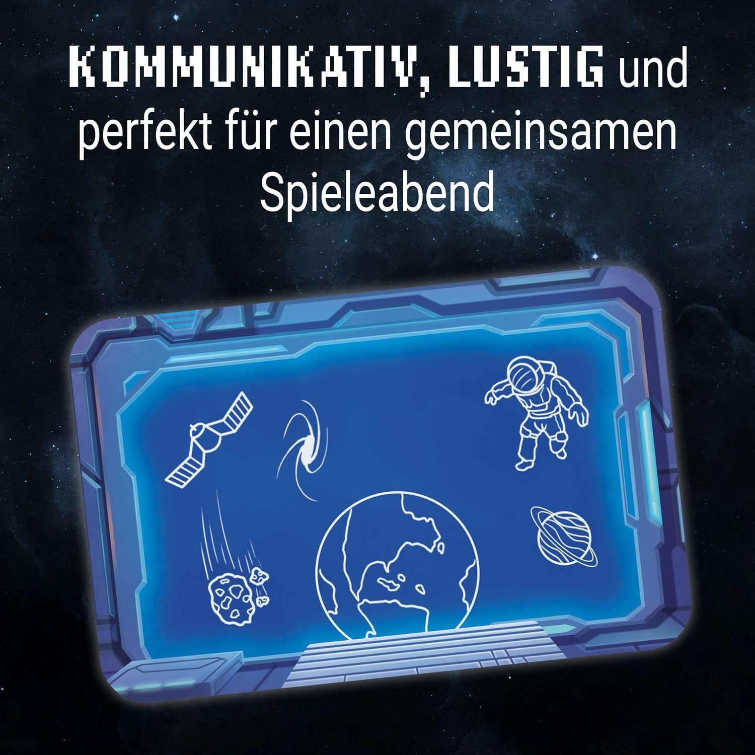 Kosmos 683771 Noobs - În spațiu, stăpâniți misiunile spațiale împreună, joc de cărți distractiv și comunicativ, pentru 3-5 jucători, cu vârsta de la 10 ani în sus, joc de petrecere, joc de călătorie, suvenir, mic cadou