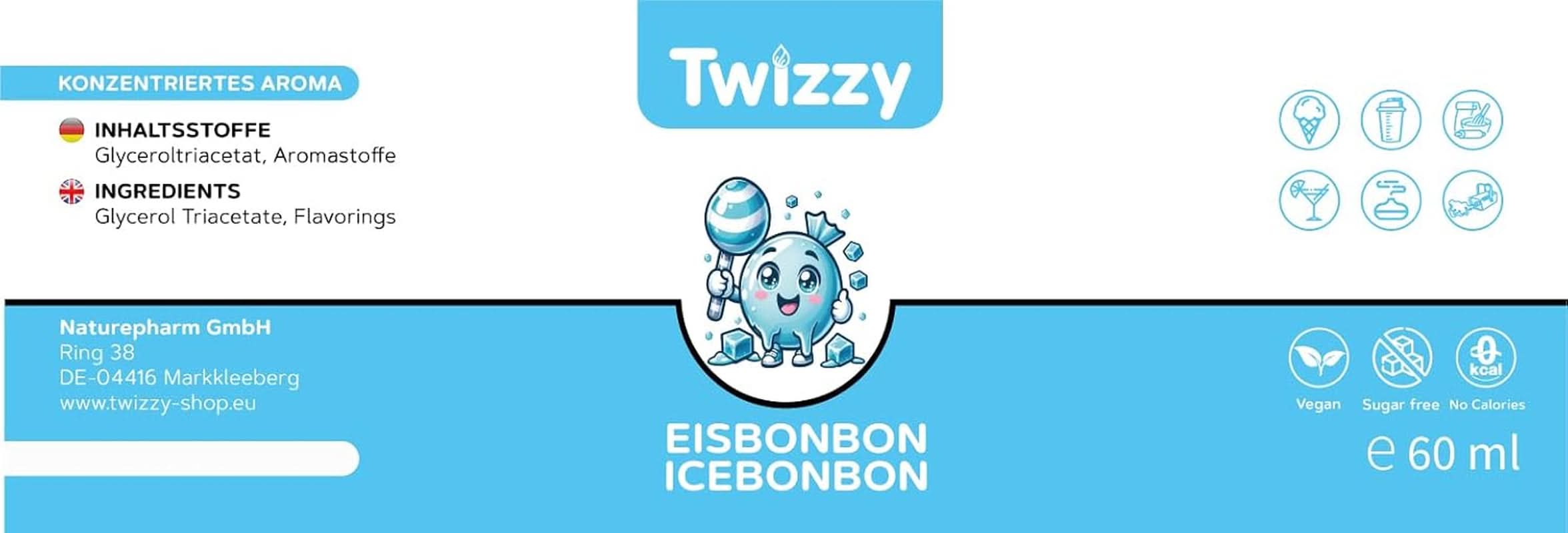 Twizzy Concentrated Ice Candy Aroma, 60 ml Aromas Naty Shop