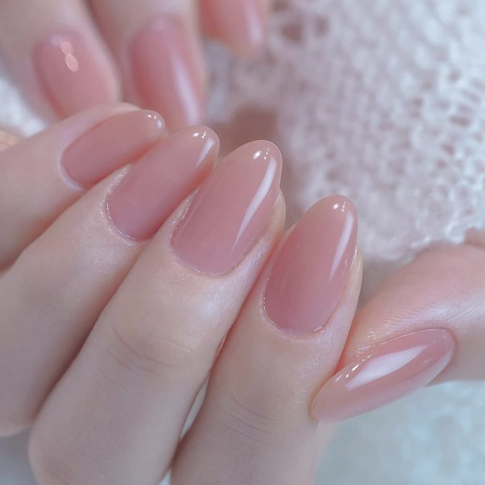 Ojă gel roz transparent – 16 ml, nuanța pielii, lampă LED translucidă pentru unghii, ojă gel pentru unghii, model Nail Art M087