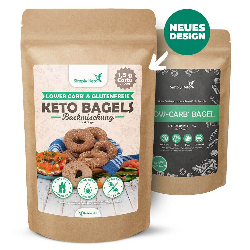 Simply Keto Lower Carb* Bagel Baking Mix pentru Lower Carb* și dieta ketogenică - fără lactoză și gluten - 335 grame Bucatarie Naty Shop