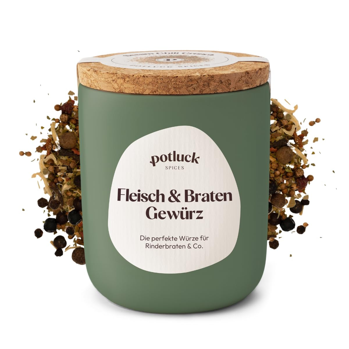 Potluck | Spice Burger | Würzmischung im Keramiktopf | 100g | Vegan, gluten-free and with natural ingredients