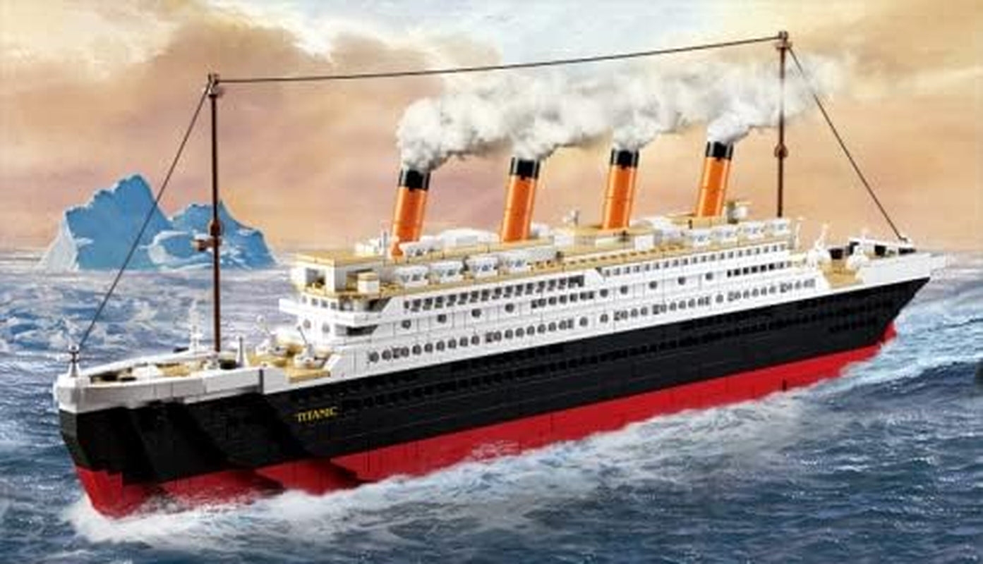 Sluban Klemmbausteine ​​Sluban SL95337, Großer Bausatz (1012 Teile) [M38-B0577], Spielset, Klemmbausteine, Schifffahrt, mit Spielfigur, Titanic, Mehrfarbig