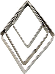 Set de 3 tăietoare de terasă Städter în formă de romb, din oțel inoxidabil, dimensiuni: 3/5/7 cm