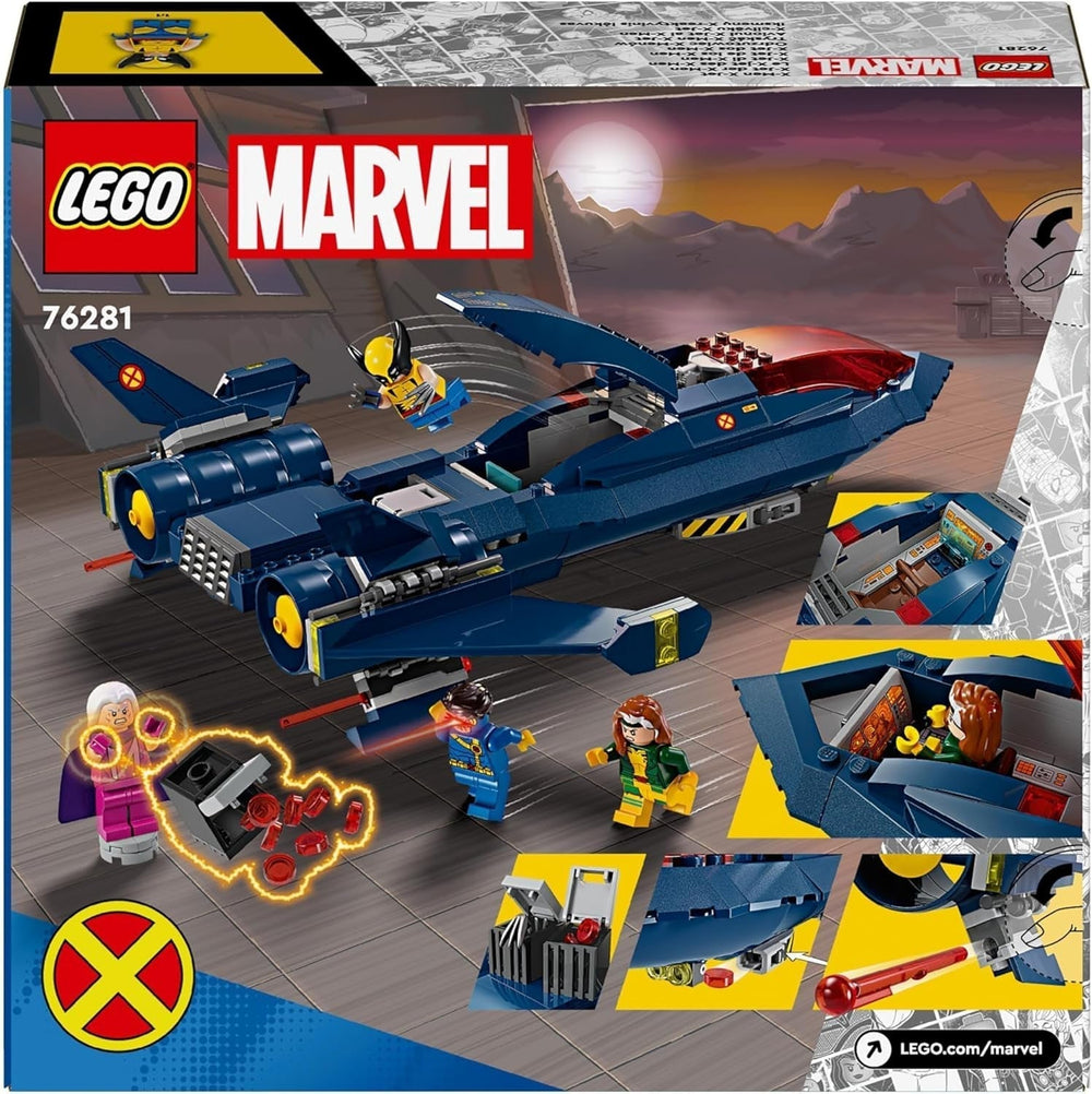 LEGO Marvel X-Jet The X-Men Building Model Plane with Figures Including Wolverine and Rogue Superhero Toy for Kids Gift for Boys and Girls 8 Years Old 76281 Building Sets Beuche den LEGO-Store