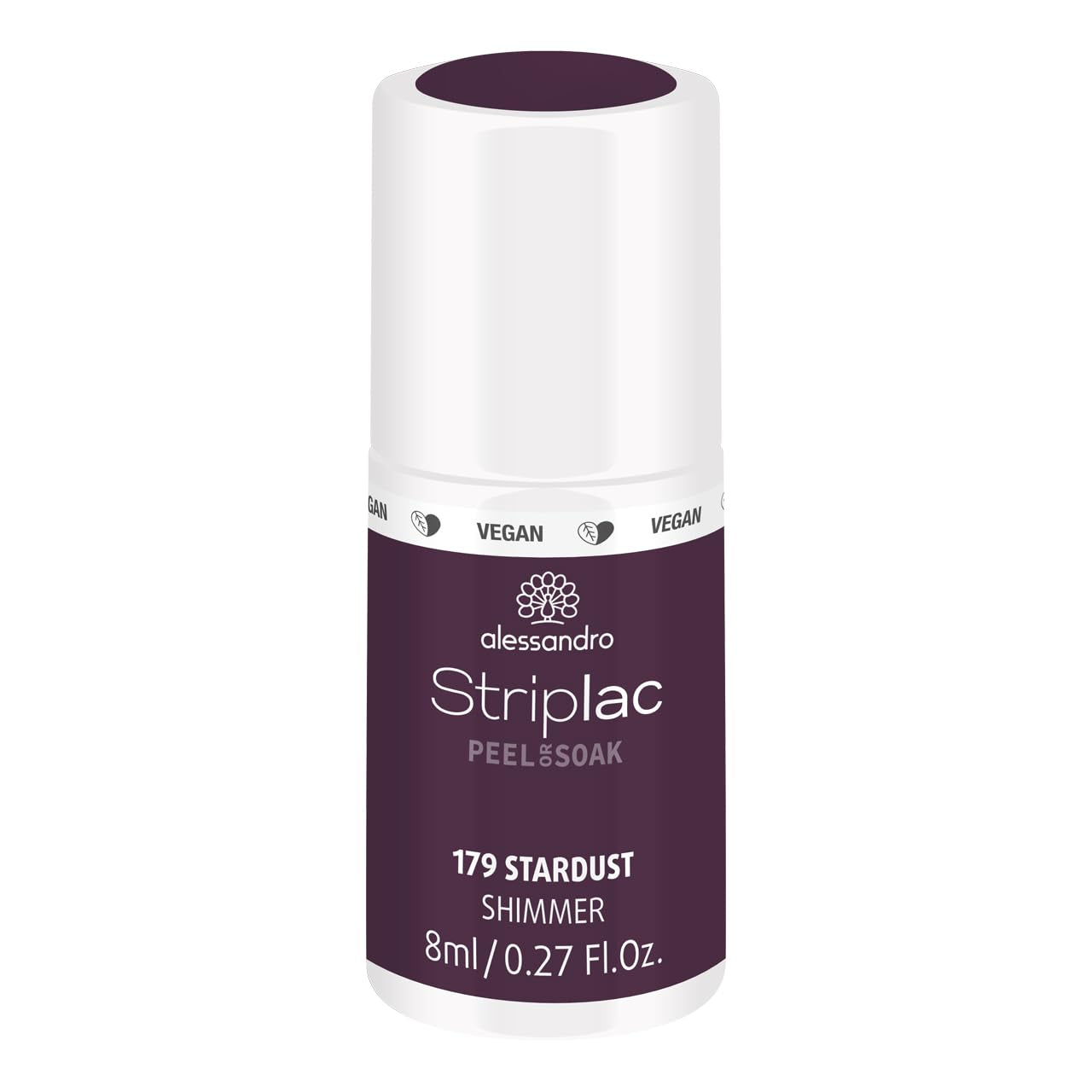 UV nail polish alessandro Striplac Midnight Black – Delicate and long-lasting – Easy removal thanks to peel-off removal technology – Vegan and cruelty-free – 8 ml