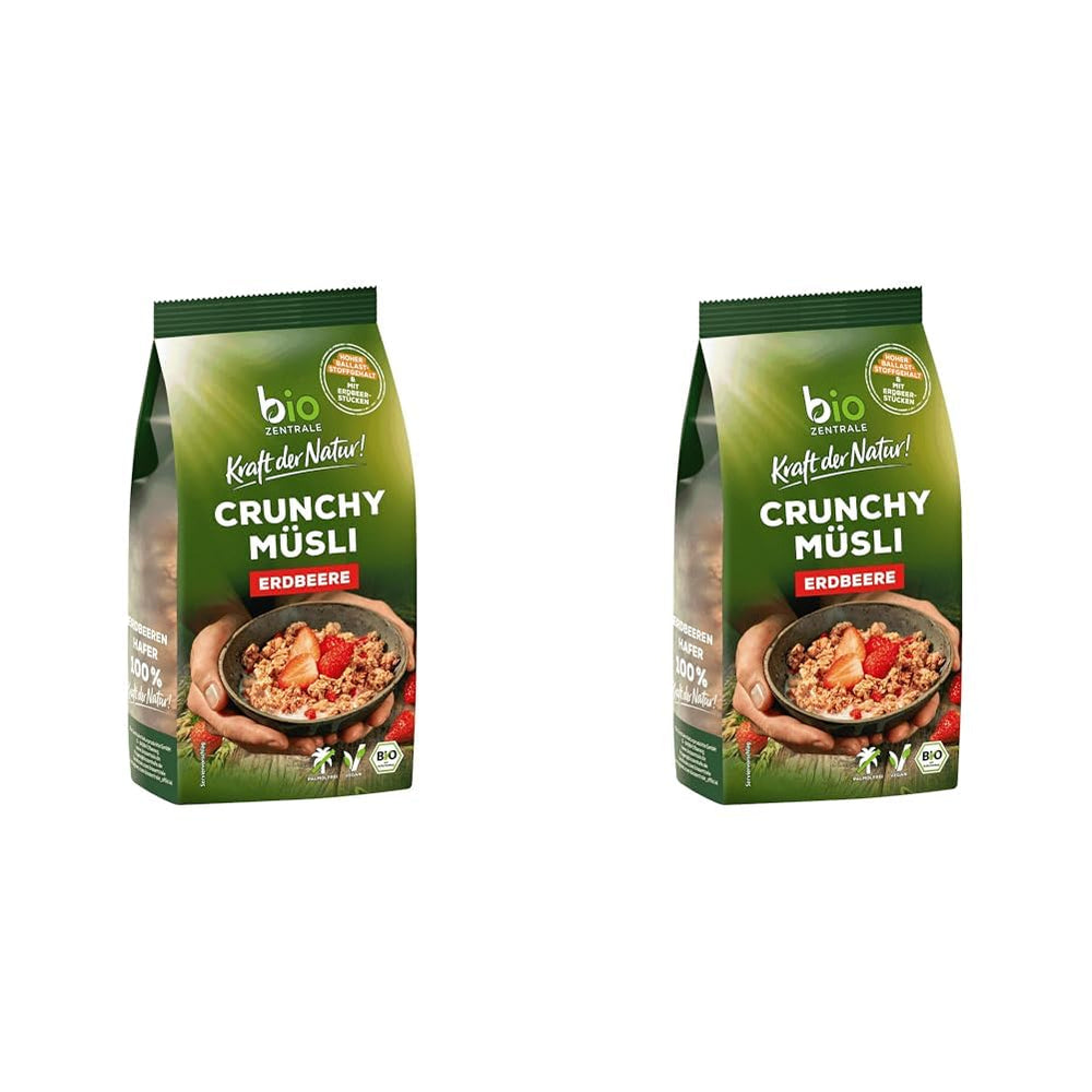 Crispy muesli with berries Biozentrale | 375 g organic Muesli | Ideal for breakfast and your cup of takeaway muesli | An alternative to muesli bars