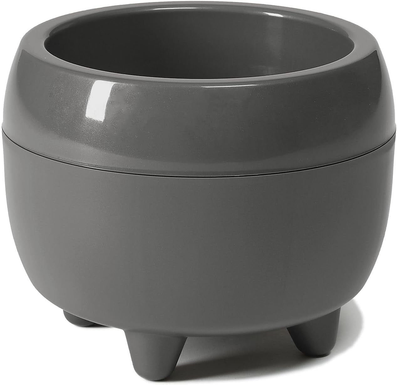 Ghiveci LAMELA cu picioare elegante – Ghiveci bej cu drenaj – Rotund Ø 23 cm, 3L – Ghiveci pentru interior și exterior, bej