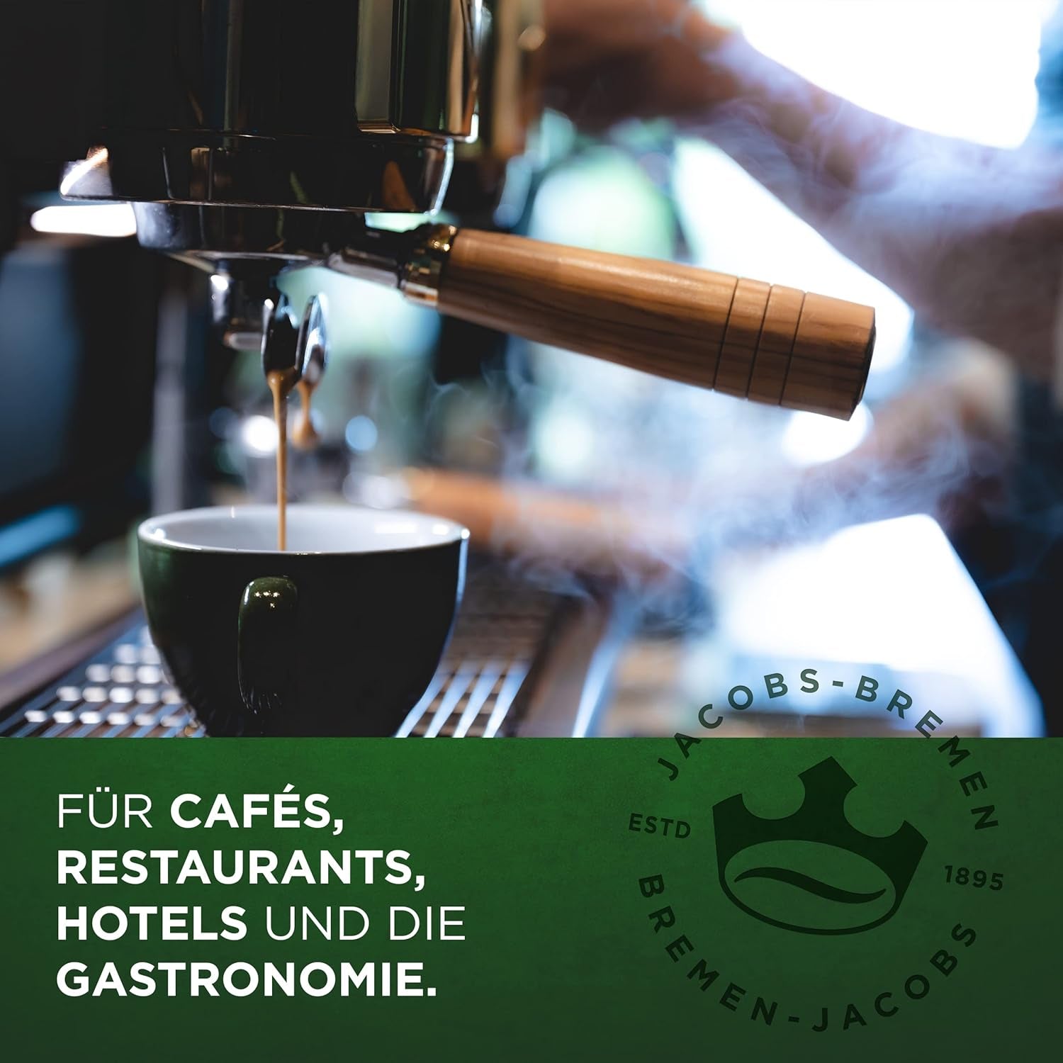 Boabe de cafea Jacobs Professional Le Grand Café Crema, intensitate 2/5, boabe întregi de cafea, 1 kg