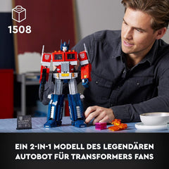 LEGO 10302 Icons Optimus Prime Set, 2In1 Robot Figure and Model Truck, Transformers Toy Model Kit for Adults, Birthday or Christmas Gift for Men, Women, Her and Him Building Sets Besuche den LEGO-Store