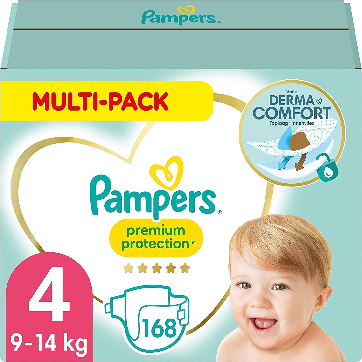 Pampers Baby Nappies size 4, Premium Protection, Nappies, 174 pcs. , 9Kg - 14Kg Mother and Child Naty Shop 4 (168 pcs) Other