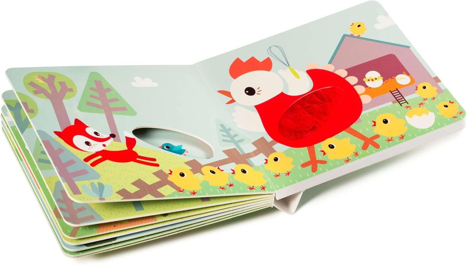 Lilliputiens - Carte tactilă și sonoră - Tema fermei - Povești interactive și sunete amuzante - Încurajează vederea, auzul și simțirea - De la 12 luni - 83152 Jucarii Bebe Naty Shop