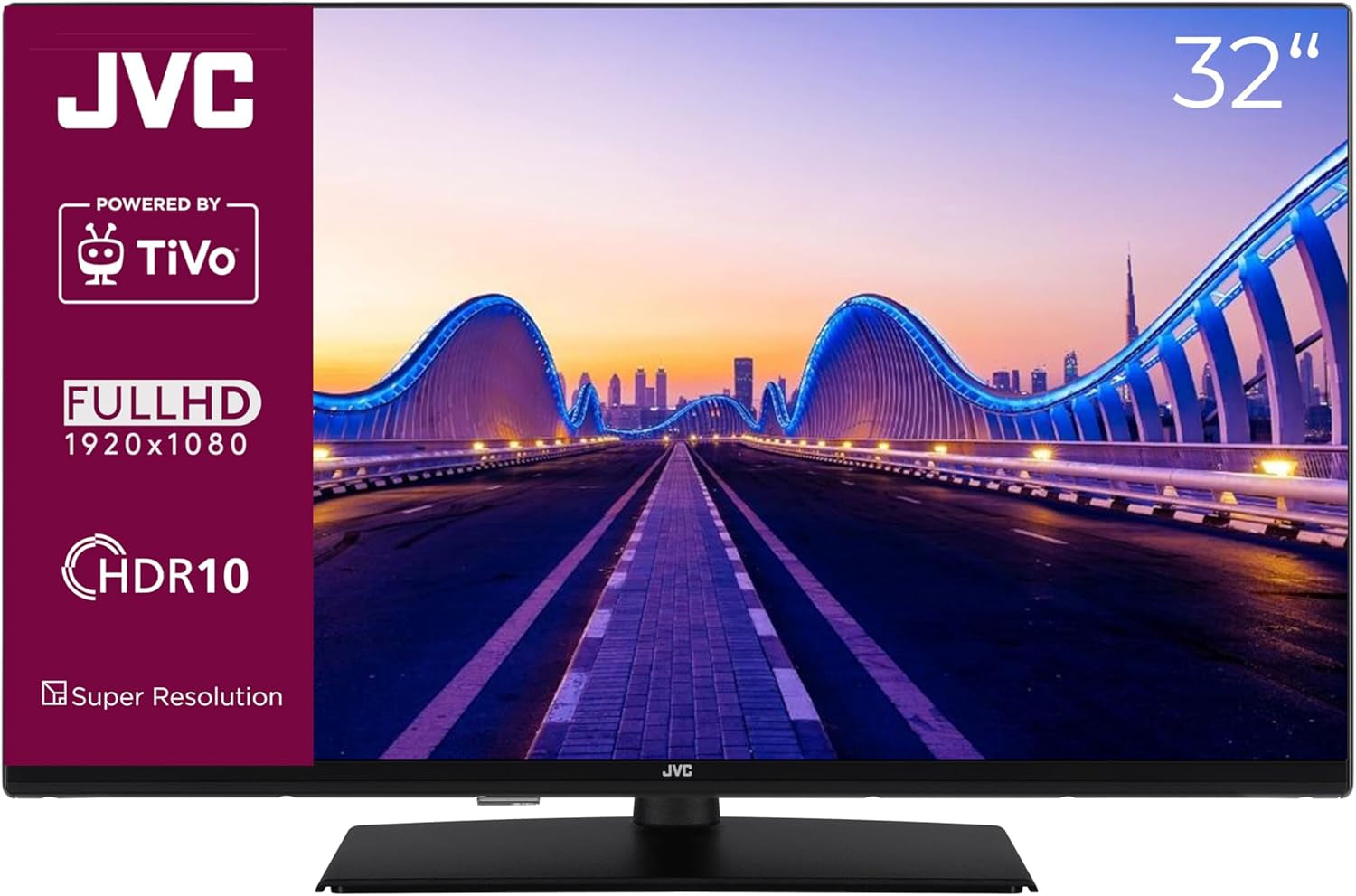 Televizor inteligent JVC de 32 de inci, cu tehnologie TiVo (Full HD, HDR, tuner triplu, 6 luni HD+ inclus) LT-32VF5355W