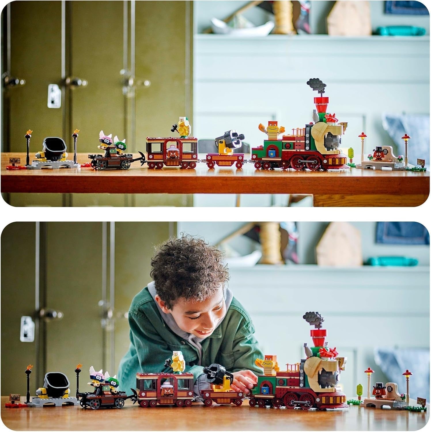 LEGO Super Mario Express Bowser Train Kids Adventure Playset with Hammer Brother 2 Gumbas and 2 Parapunctures Nintendo Gift for Boys Girls Gamers 71437 Building Sets Besuche den LEGO-Store