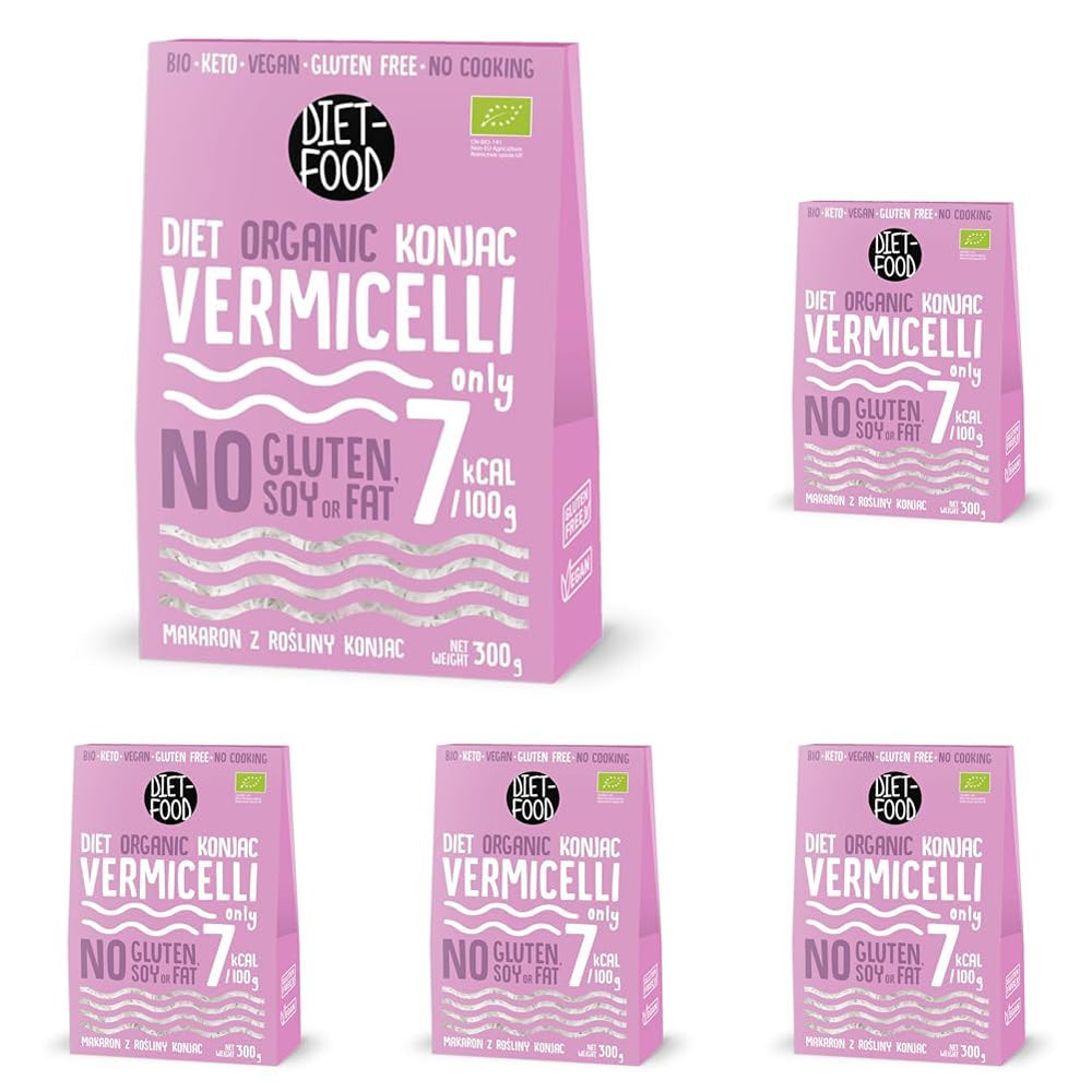 DIET-FOOD Organic Shirataki Konjac Instant Rice, Low Carb, Low Calorie, Vegan, Fat Free, Soy Free, Gluten Free, Keto Friendly, Slimming, 300 Grams