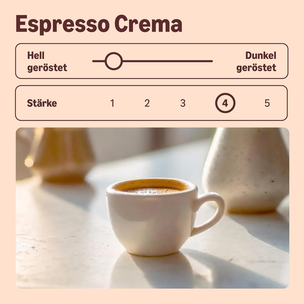 by Amazon Espresso Crema Röstkaffee Ganze Bohnen, 1kg (2 Packs of 500g), Rainforest Alliance-Zertifizierung