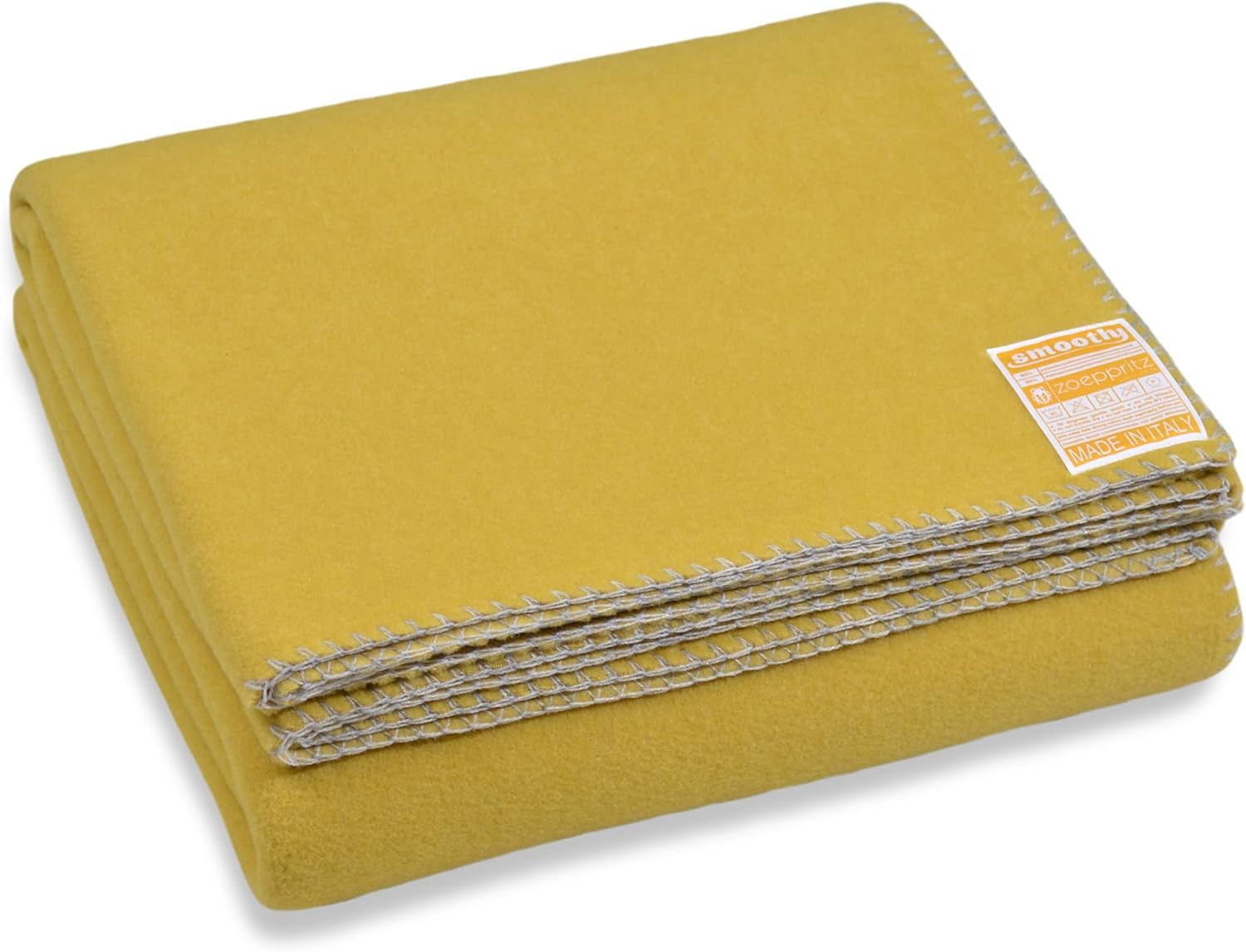 Zoeppritz since 1828 Smoothy fleece blanket - Fluffy comfortable polar fleece blanket - Vegan - 140X190Cm - 010 Off-White, 010 Offwhite Zoeppritz Beds and Covers Since 1828 165 Curcuma 140X190Cm