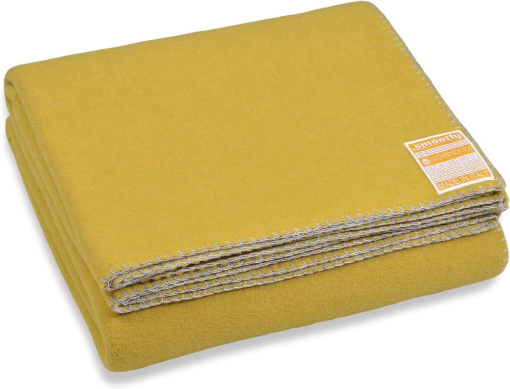 Zoeppritz since 1828 Smoothy fleece blanket - Fluffy comfortable polar fleece blanket - Vegan - 140X190Cm - 010 Off-White, 010 Offwhite Zoeppritz Beds and Covers Since 1828 165 Curcuma 140X190Cm