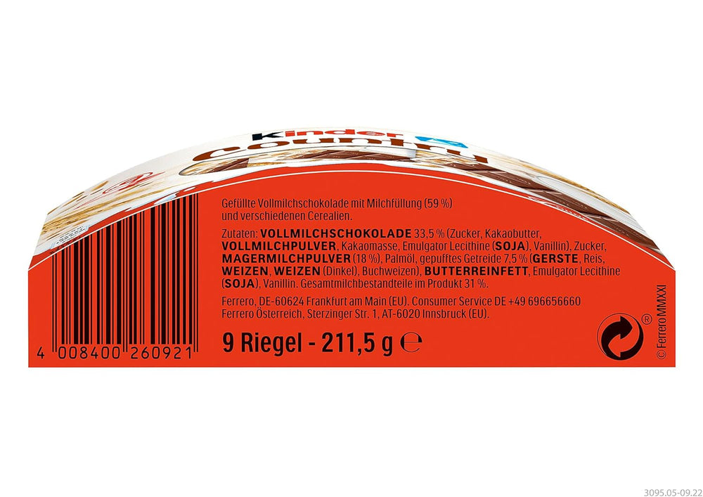 Kinder Country bars, 9 bars, 212 g