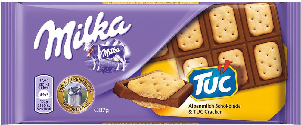 Milka Cow Spots – Alpine milk chocolate with white chocolate in cow spot design – 24 x 90g
