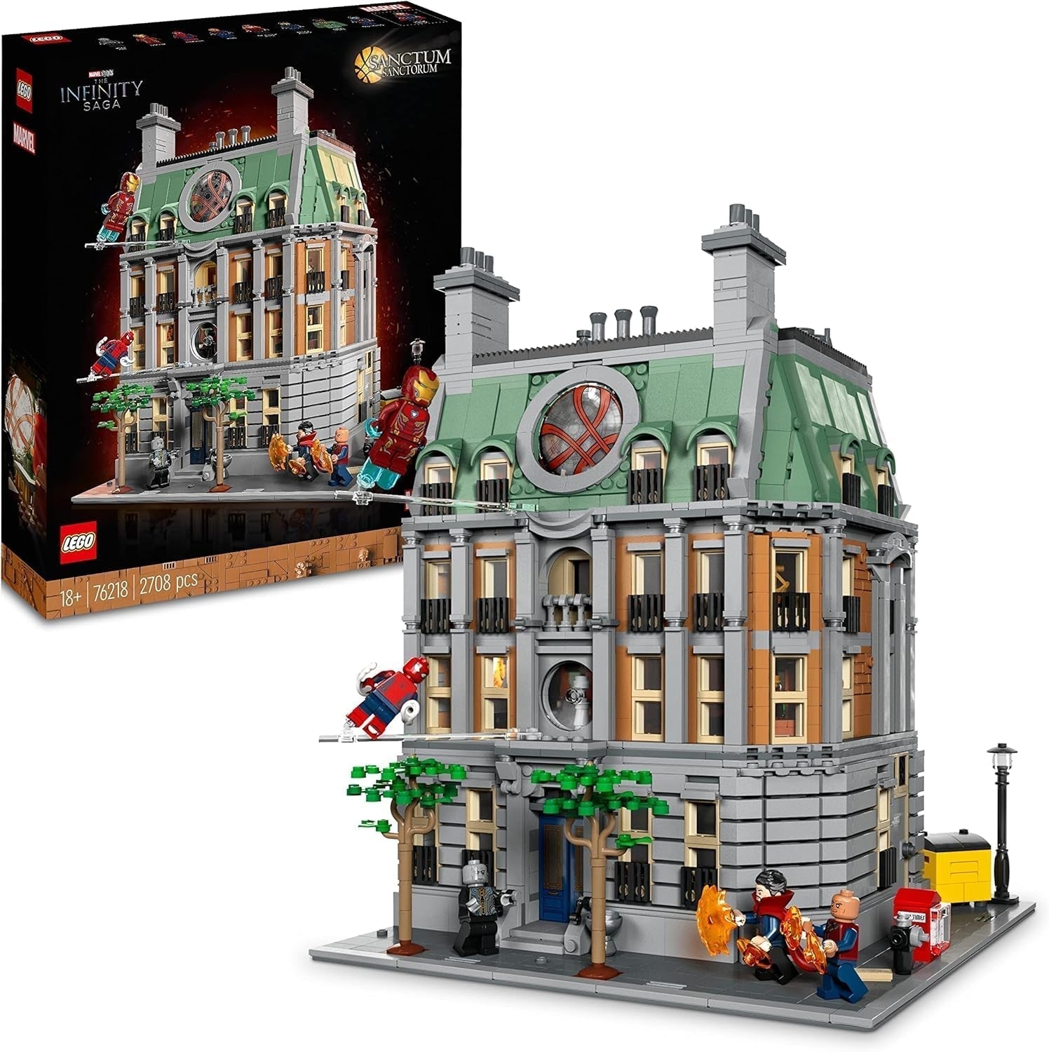 LEGO Marvel Sanctum Sanctorum 3-Tier Modular Building Set with Doctor Strange and Iron Man Minifigures Avengers: Endgame Toy House Fan Collectible Great Room Decor 76218 Building Sets Besuche den LEGO-Store Single