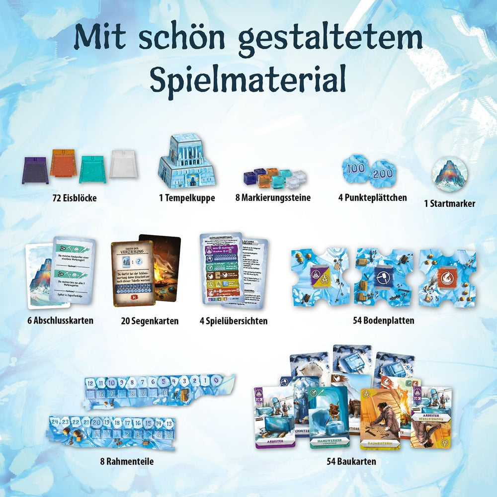 KOSMOS 683801 Nunatak - Temple of Ice, Family Game, Cool 3D Setup, 3D Ice Game Pieces, Strategy Game, Board Game, Party Game