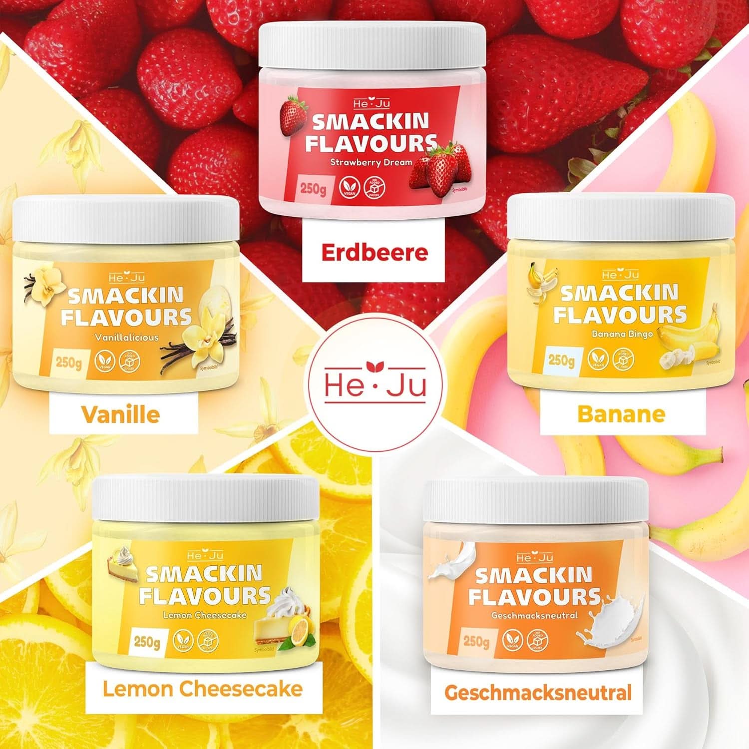 He-Ju, Powder with vanilla flavor, 250 grams Aromas Naty Shop