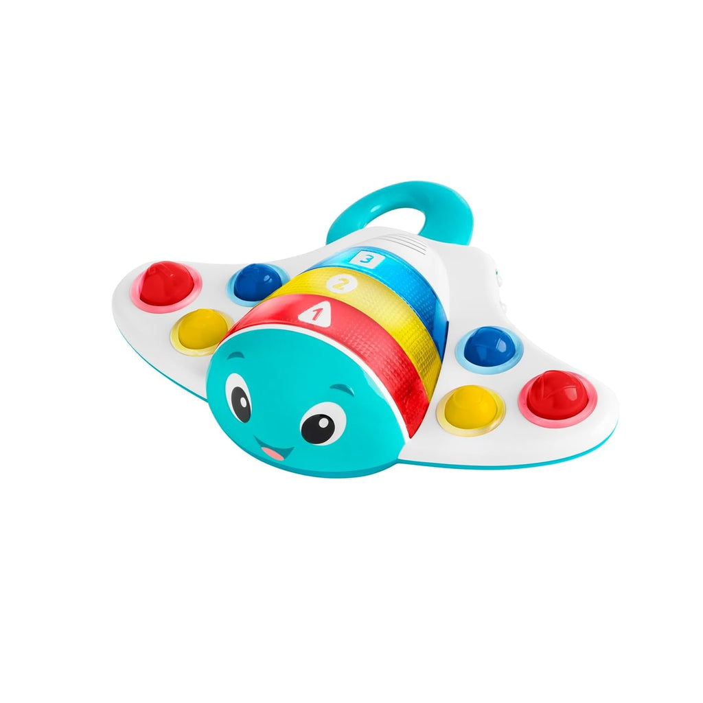 Baby Einstein, Ocean Explorers Shell Phone, sunete și lumini, 3 limbi - engleză, franceză, spaniolă, de la 6 luni Jucarii Bebe Naty Shop Stingray Popper