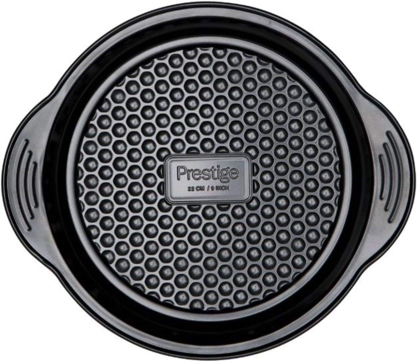 Prestige 48227 Aerolift Muffin Zinn, Carbon Steel, Schwarz Molds and baking trays Naty Shop 23Cm Rund Kuchenform