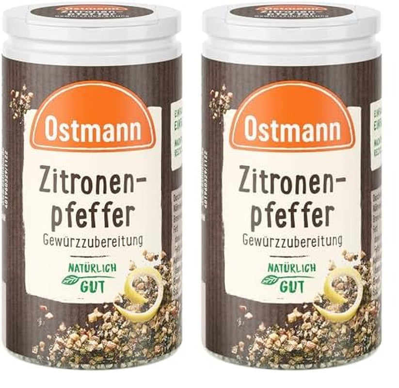 Ostmann Gewürze - Zitronenpfeffer Gewürzzubereitung | For salad dressings, sauces and fish dishes 40 g in Der Streudose
