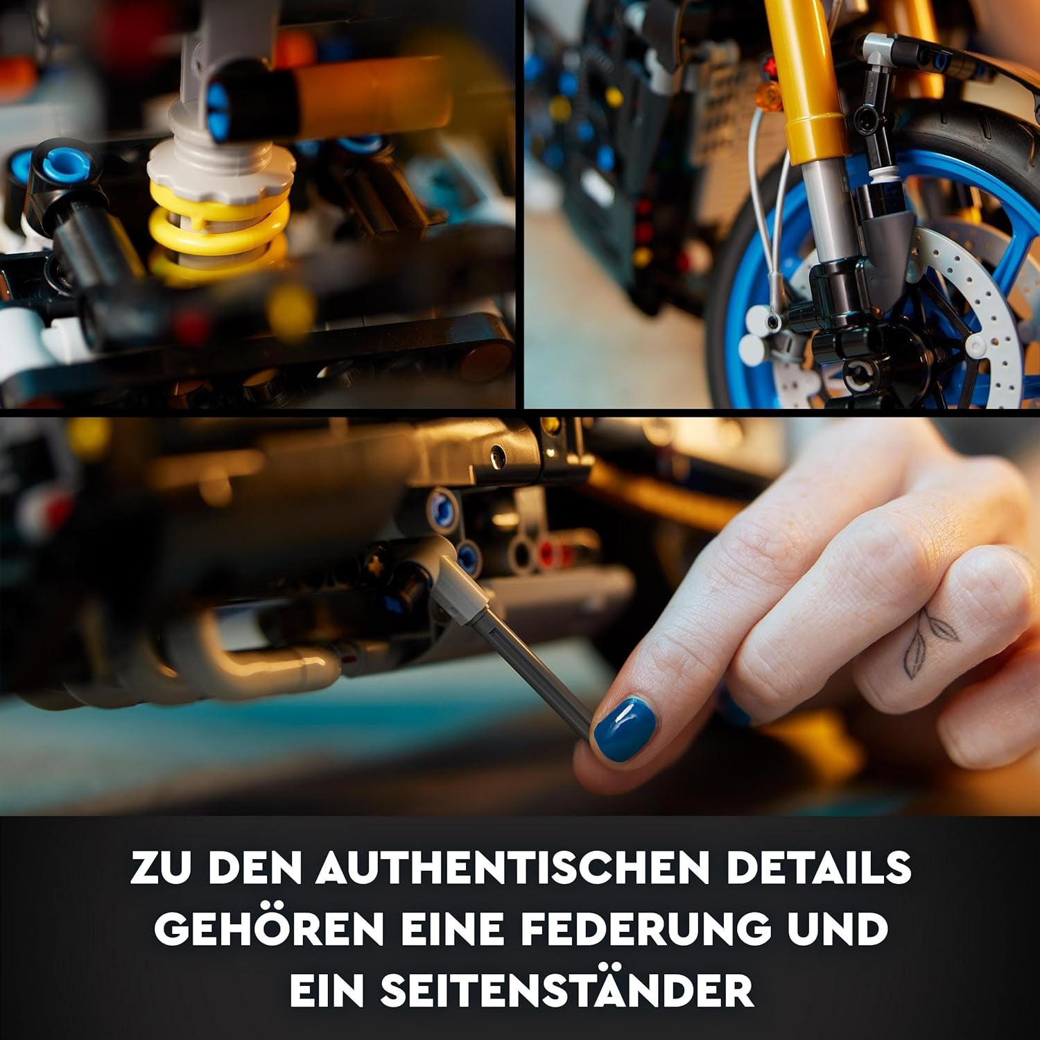 LEGO 42159 Technic Yamaha MT-10 SP Motorcycle Model Kit for Adults, Authentic 4-Cylinder Engine Vehicle Model, Functional Steering and Ar App, Gift for Men and Women Building Kits Besuche den LEGO-Store