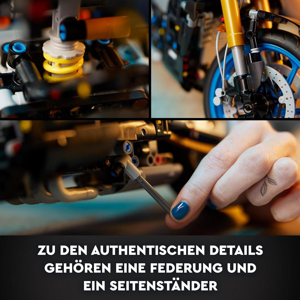 LEGO 42159 Technic Yamaha MT-10 SP Motorcycle Model Kit for Adults, Authentic 4-Cylinder Engine Vehicle Model, Functional Steering and Ar App, Gift for Men and Women Building Kits Besuche den LEGO-Store