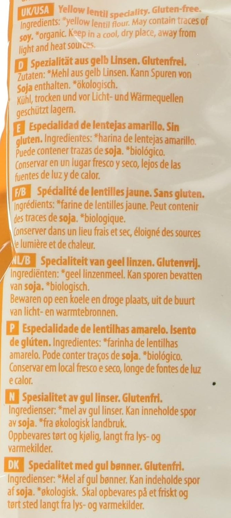 Yellow Lentil Penne, Pack of 12 (12 x 250g)