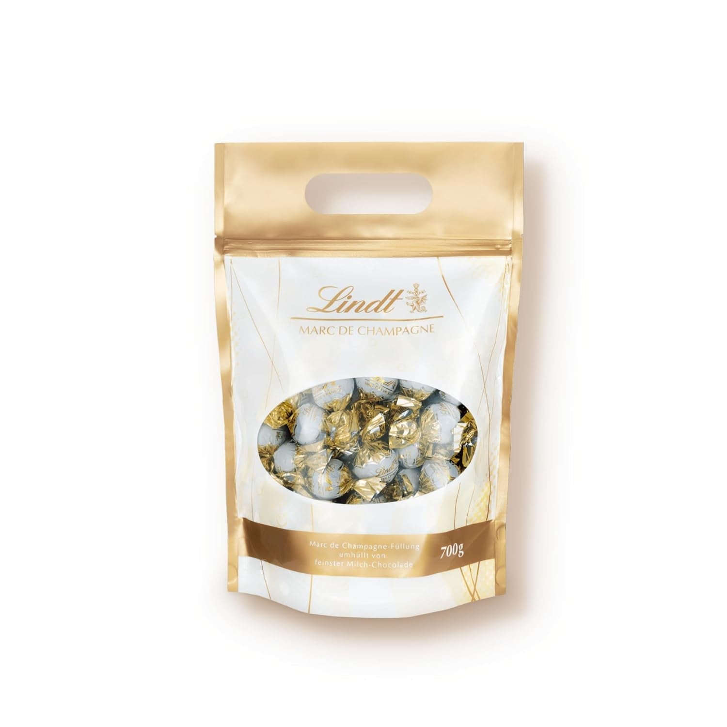 Lindt Marc De Champagne 56 whole milk chocolates with refined fillings containing alcohol 70 grams Naty Shop Chocolates