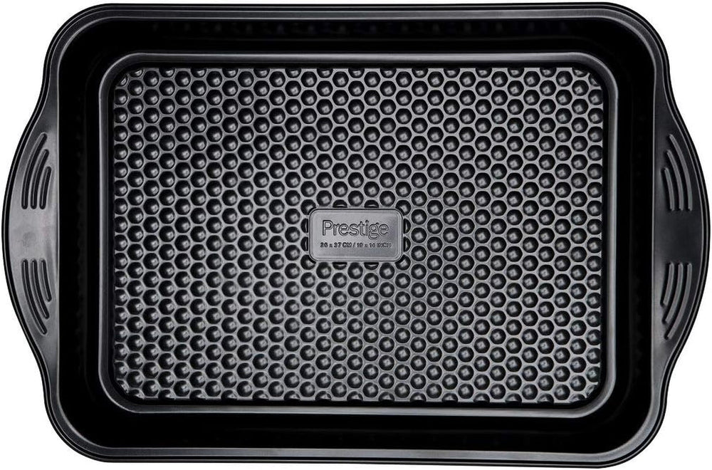 Prestige 48227 Aerolift Muffin Zinn, Carbon Steel, Schwarz Molds and baking trays Naty Shop Groß Auflaufform