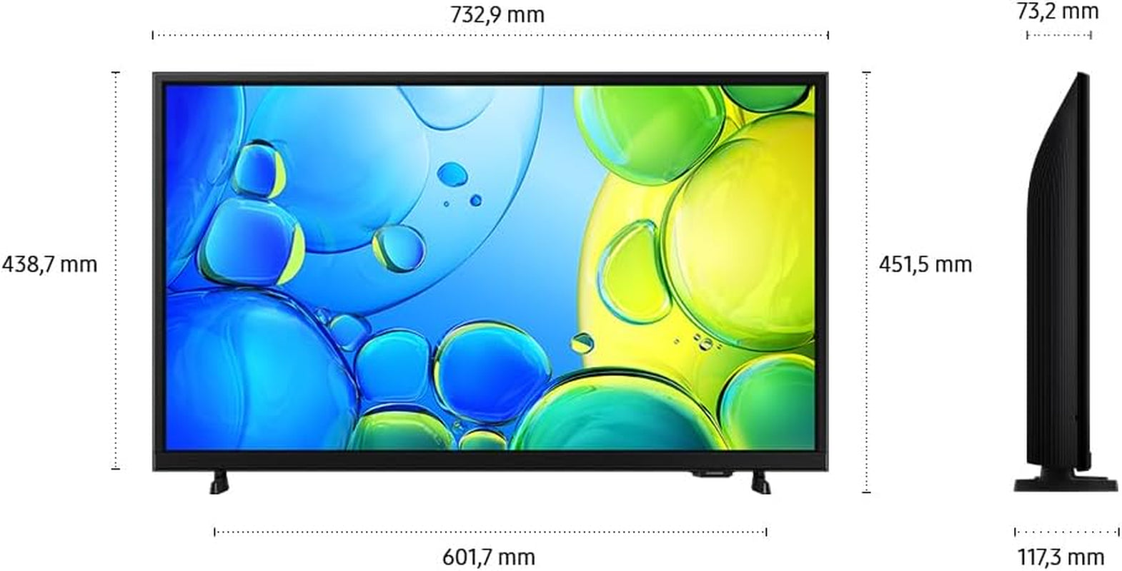 Televizor LED cu ecran plat Samsung Full HD F6009F de 32 inch (81 cm), tehnologie PurColor, HDR, urmărire obiecte, Sound Lite, securitate Knox, Tizen cu interfață unică, Smart TV, conținut gratuit nelimitat